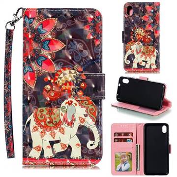 Phoenix Elephant 3D Painted Leather Phone Wallet Case for Mi Xiaomi Redmi 7A