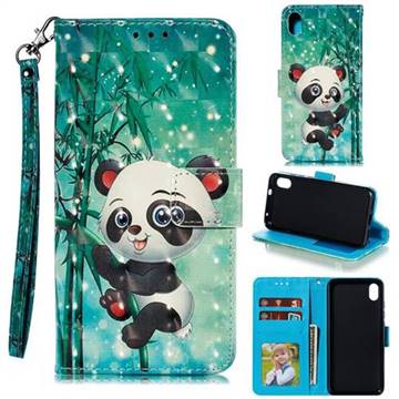 Cute Panda 3D Painted Leather Phone Wallet Case for Mi Xiaomi Redmi 7A