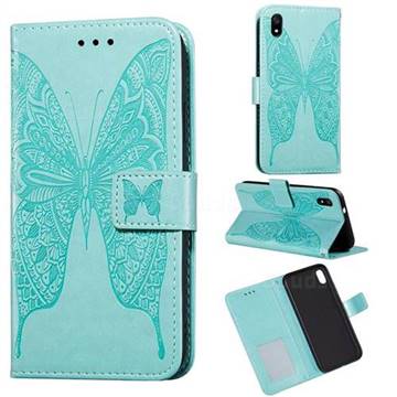 Intricate Embossing Vivid Butterfly Leather Wallet Case for Mi Xiaomi Redmi 7A - Green
