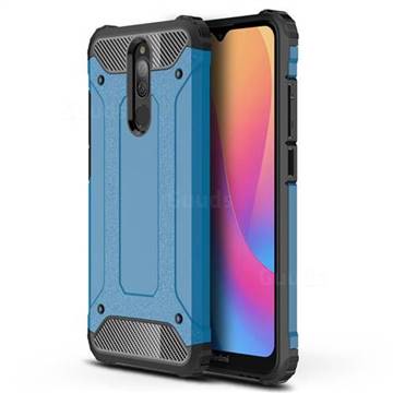 King Kong Armor Premium Shockproof Dual Layer Rugged Hard Cover for Mi Xiaomi Redmi 8 - Sky Blue