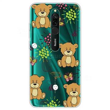 Butterfly Bear Super Clear Soft TPU Back Cover for Mi Xiaomi Redmi 8