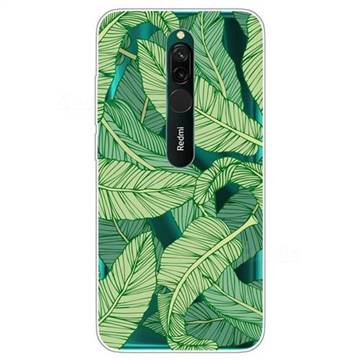 Banana Green Leaves Super Clear Soft TPU Back Cover for Mi Xiaomi Redmi 8