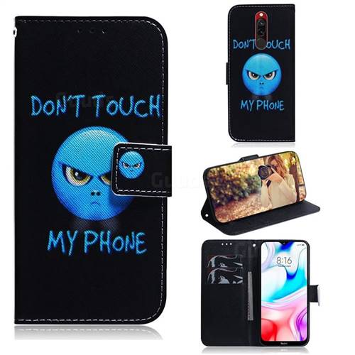 Not Touch My Phone PU Leather Wallet Case for Mi Xiaomi Redmi 8