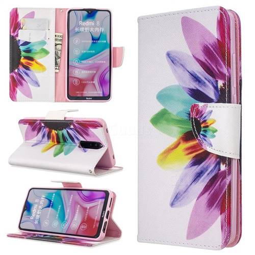 Seven-color Flowers Leather Wallet Case for Mi Xiaomi Redmi 8