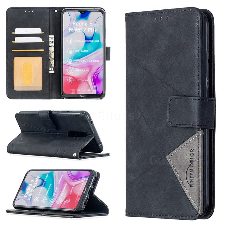 Binfen Color BF05 Prismatic Slim Wallet Flip Cover for Mi Xiaomi Redmi 8 - Black