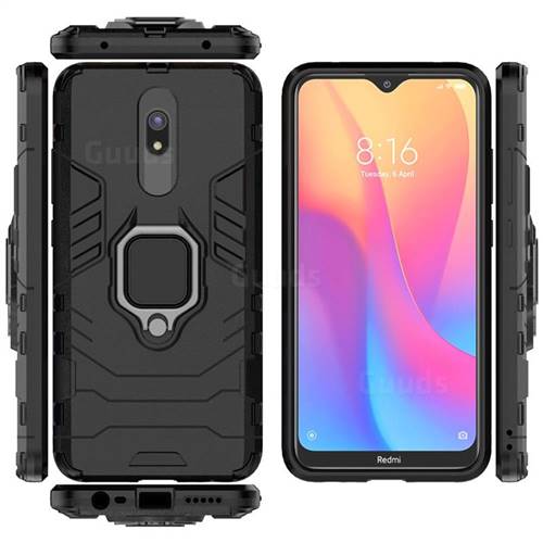 Xiaomi Redmi Note Mi 8a Dual Pouch Black Panther Armor Metal