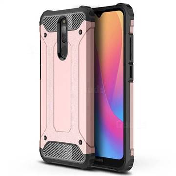 King Kong Armor Premium Shockproof Dual Layer Rugged Hard Cover for Mi Xiaomi Redmi 8A - Rose Gold