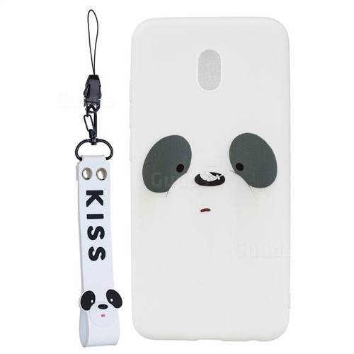 White Feather Panda Soft Kiss Candy Hand Strap Silicone Case for Mi Xiaomi Redmi 8A