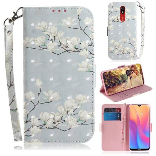 Magnolia Flower 3D Painted Leather Wallet Phone Case for Mi Xiaomi Redmi 8A
