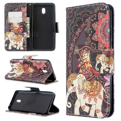 Totem Flower Elephant Leather Wallet Case for Mi Xiaomi Redmi 8A