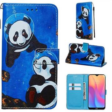 Undersea Panda Matte Leather Wallet Phone Case for Mi Xiaomi Redmi 8A