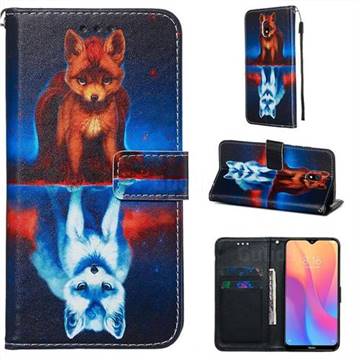 Water Fox Matte Leather Wallet Phone Case for Mi Xiaomi Redmi 8A