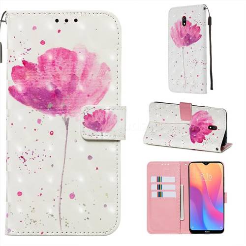 Watercolor 3D Painted Leather Wallet Case for Mi Xiaomi Redmi 8A