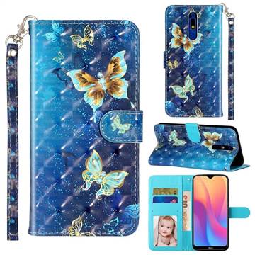 Rankine Butterfly 3D Leather Phone Holster Wallet Case for Mi Xiaomi Redmi 8A