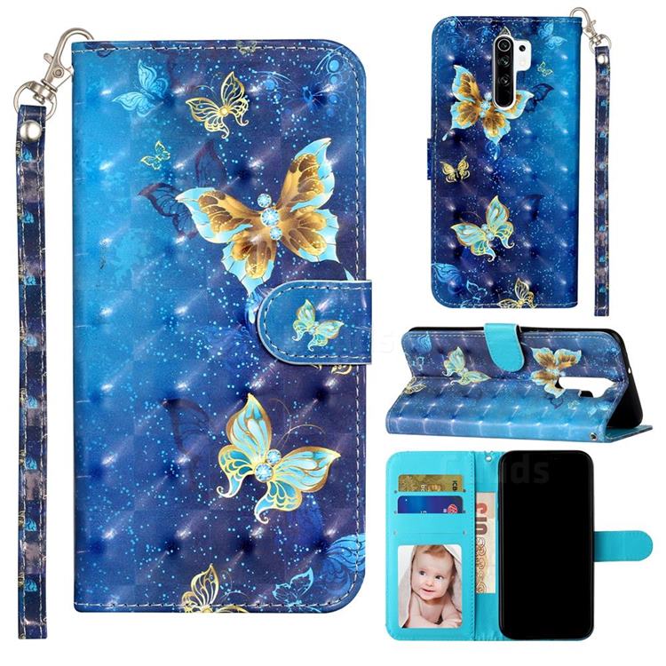 Rankine Butterfly 3D Leather Phone Holster Wallet Case for Xiaomi Redmi 9