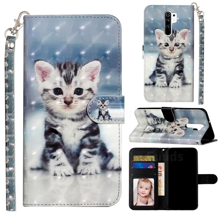 Kitten Cat 3D Leather Phone Holster Wallet Case for Xiaomi Redmi 9