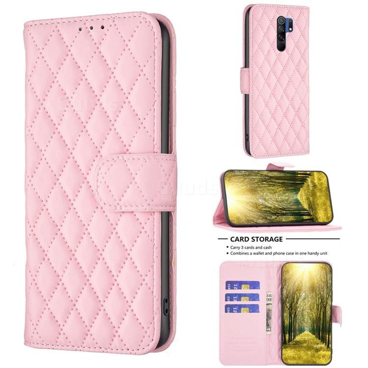 Binfen Color BF-14 Fragrance Protective Wallet Flip Cover for Xiaomi Redmi 9 - Pink