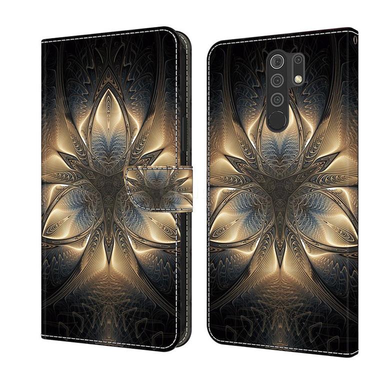 Resplendent Mandala Crystal PU Leather Protective Wallet Case Cover for Xiaomi Redmi 9