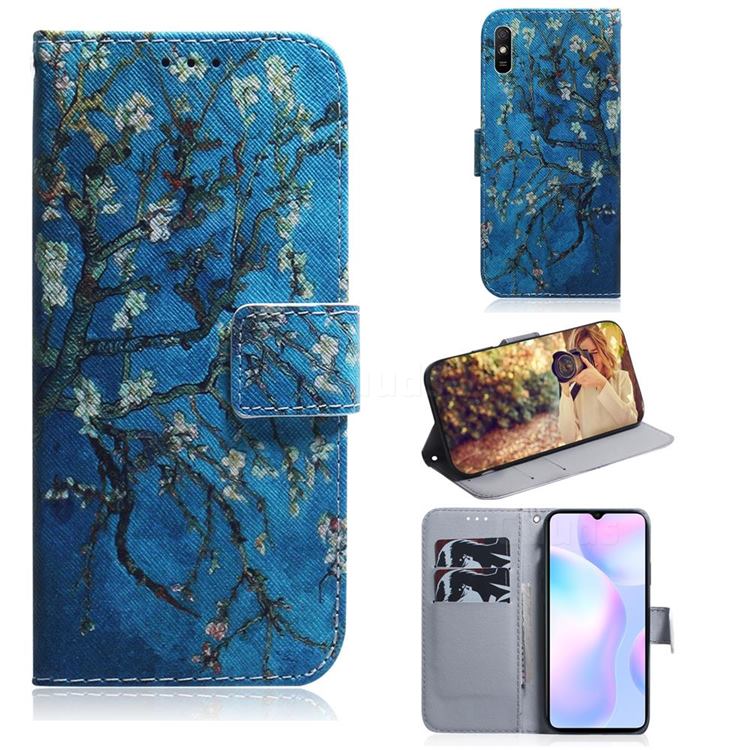 Apricot Tree PU Leather Wallet Case for Xiaomi Redmi 9A