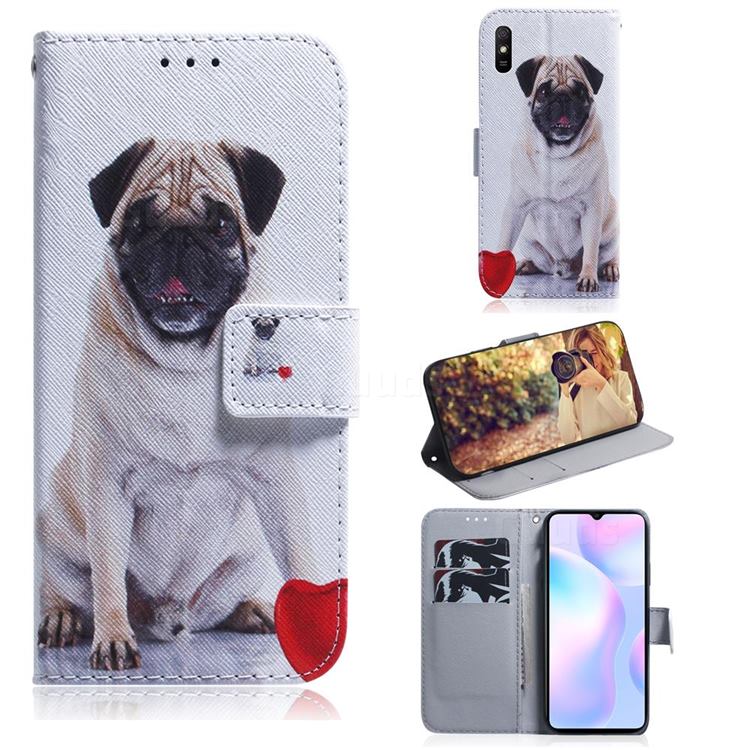 Pug Dog PU Leather Wallet Case for Xiaomi Redmi 9A