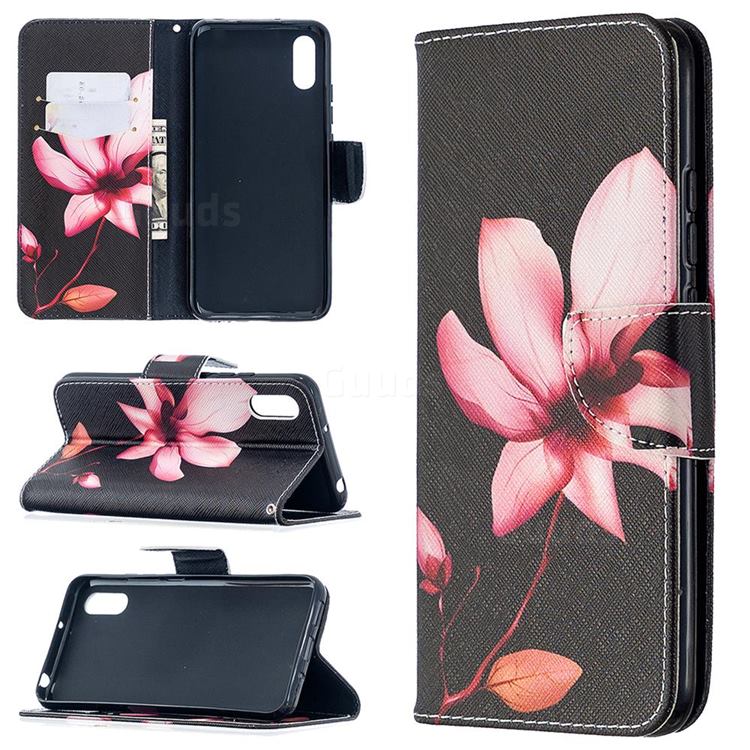 Lotus Flower Leather Wallet Case for Xiaomi Redmi 9A