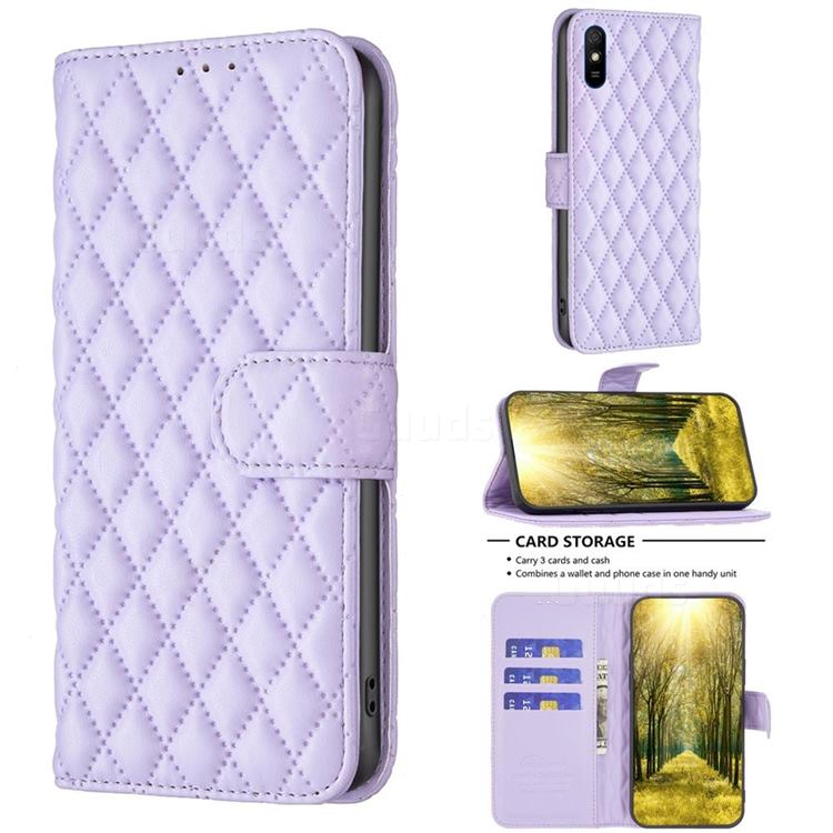 Binfen Color BF-14 Fragrance Protective Wallet Flip Cover for Xiaomi Redmi 9A - Purple