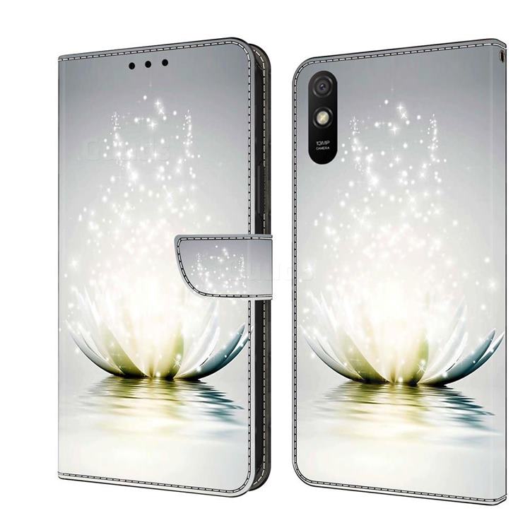Flare lotus Crystal PU Leather Protective Wallet Case Cover for Xiaomi Redmi 9A