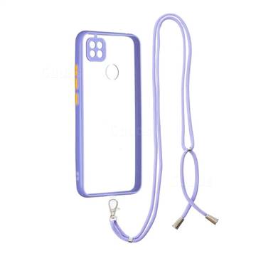 Necklace Cross-body Lanyard Strap Cord Phone Case Cover for Xiaomi Redmi 9C - Purple