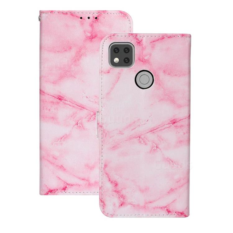 Pink Marble PU Leather Wallet Case for Xiaomi Redmi 9C