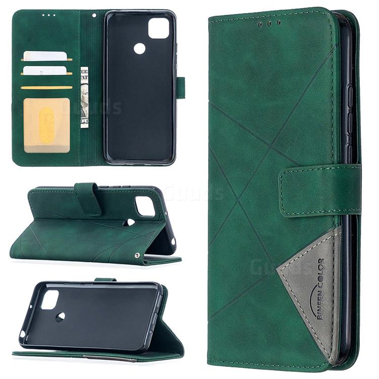 Binfen Color BF05 Prismatic Slim Wallet Flip Cover for Xiaomi Redmi 9C - Green