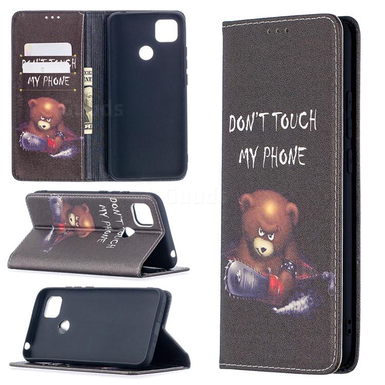 Chainsaw Bear Slim Magnetic Attraction Wallet Flip Cover for Xiaomi Redmi 9C
