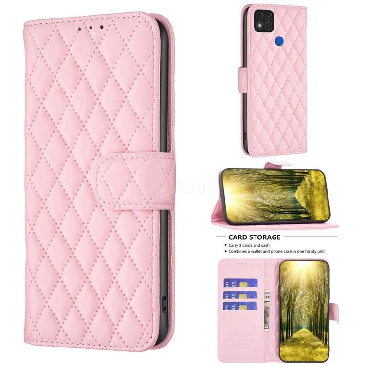 Binfen Color BF-14 Fragrance Protective Wallet Flip Cover for Xiaomi Redmi 9C - Pink