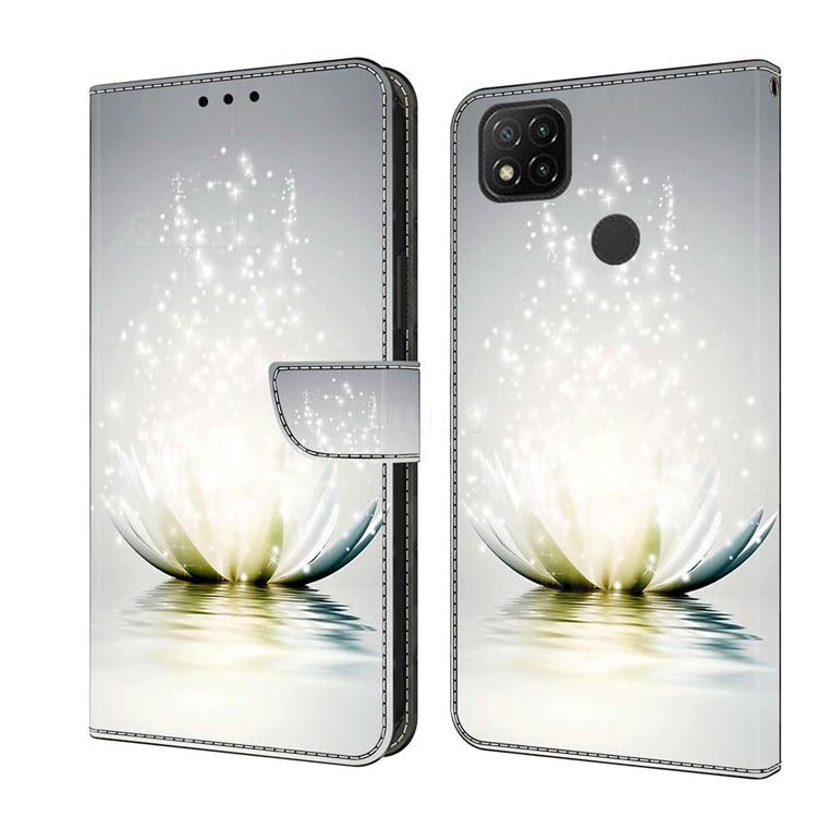 Flare lotus Crystal PU Leather Protective Wallet Case Cover for Xiaomi Redmi 9C
