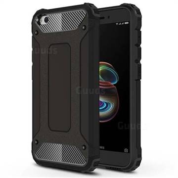 King Kong Armor Premium Shockproof Dual Layer Rugged Hard Cover for Mi Xiaomi Redmi Go - Black Gold