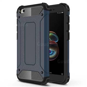 King Kong Armor Premium Shockproof Dual Layer Rugged Hard Cover for Mi Xiaomi Redmi Go - Navy