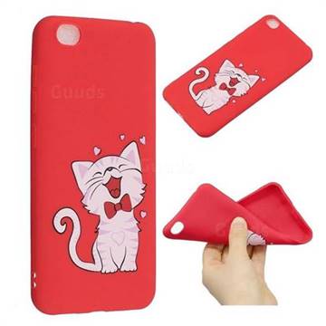 Happy Bow Cat Anti-fall Frosted Relief Soft TPU Back Cover for Mi Xiaomi Redmi Go
