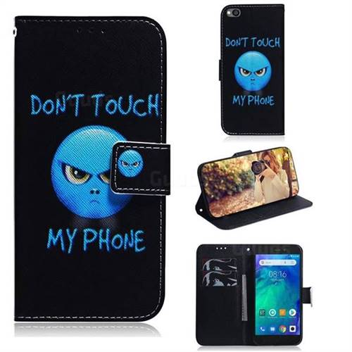 Not Touch My Phone PU Leather Wallet Case for Mi Xiaomi Redmi Go