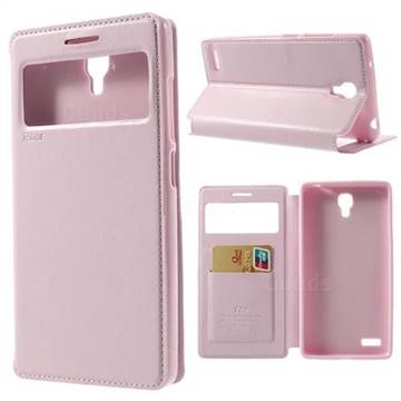 Roar Korea Noble View Leather Flip Cover for Xiaomi Redmi Note / Hongmi Note - Pink