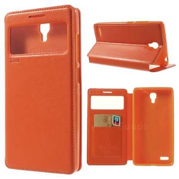 Roar Korea Noble View Leather Flip Cover for Xiaomi Redmi Note / Hongmi Note - Orange