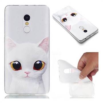 White Cat Soft TPU Back Cover for Xiaomi Redmi Note 4 Red Mi Note4
