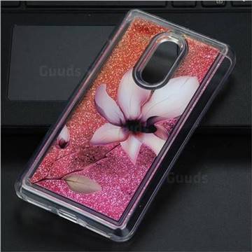 Lotus Glassy Glitter Quicksand Dynamic Liquid Soft Phone Case for Xiaomi Redmi Note 4 Red Mi Note4