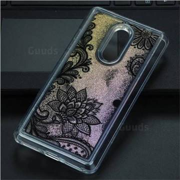 Diagonal Lace Glassy Glitter Quicksand Dynamic Liquid Soft Phone Case for Xiaomi Redmi Note 4 Red Mi Note4