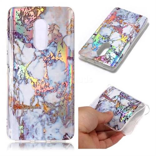 Gold Plating Marble Pattern Bright Color Laser Soft TPU Case for Xiaomi Redmi Note 4 Red Mi Note4
