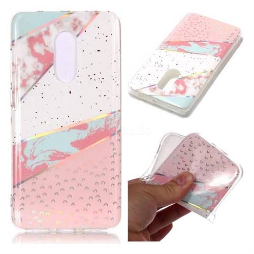 Matching Color Marble Pattern Bright Color Laser Soft TPU Case for Xiaomi Redmi Note 4 Red Mi Note4