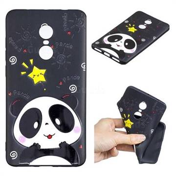 Cute Bear 3D Embossed Relief Black TPU Cell Phone Back Cover for Xiaomi Redmi Note 4 Red Mi Note4