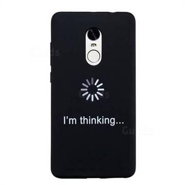 Thinking Stick Figure Matte Black TPU Phone Cover for Xiaomi Redmi Note 4 Red Mi Note4