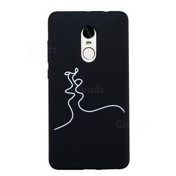 Kiss Stick Figure Matte Black TPU Phone Cover for Xiaomi Redmi Note 4 Red Mi Note4