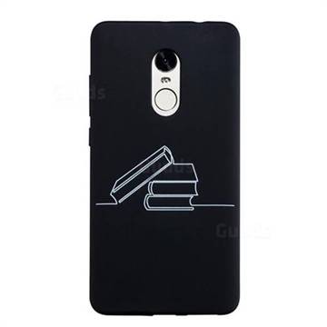 Book Stick Figure Matte Black TPU Phone Cover for Xiaomi Redmi Note 4 Red Mi Note4