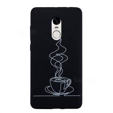 Coffee Cup Stick Figure Matte Black TPU Phone Cover for Xiaomi Redmi Note 4 Red Mi Note4