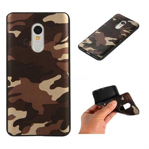 Camouflage Soft TPU Back Cover for Xiaomi Redmi Note 4 Red Mi Note4 - Gold Coffee